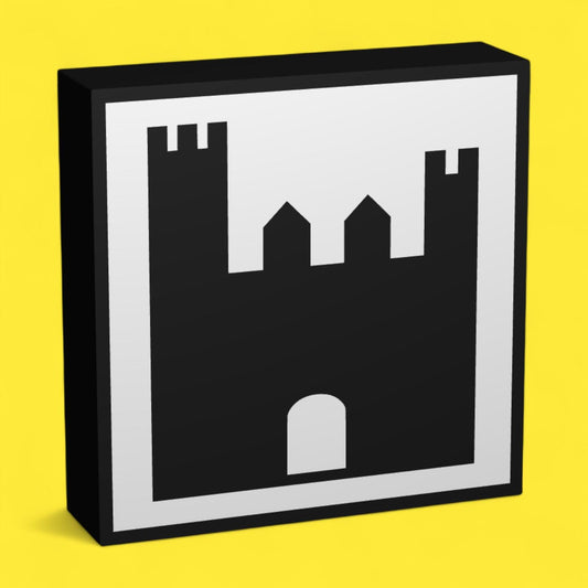 Burg - Verkehrszeichen / Verkehrsschild / Warnzeichen Auto LED Lampe - Leuchtbox