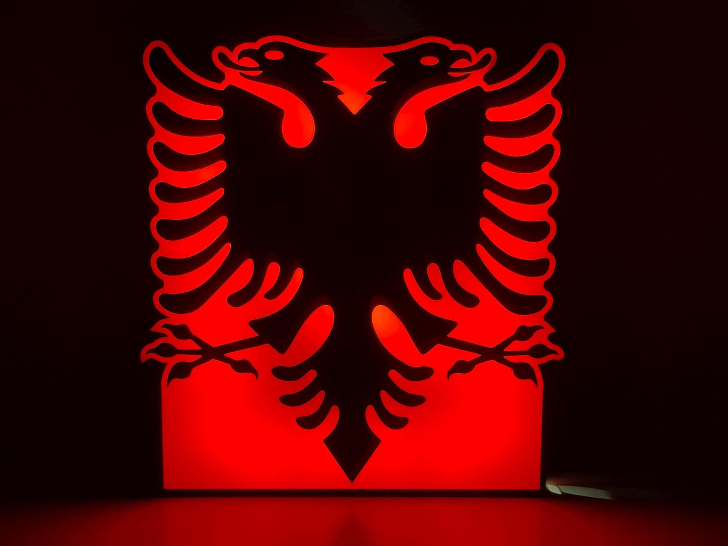 Albanien Flagge Adler Europa Lampe