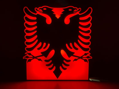 Albanien Flagge Adler Europa Lampe