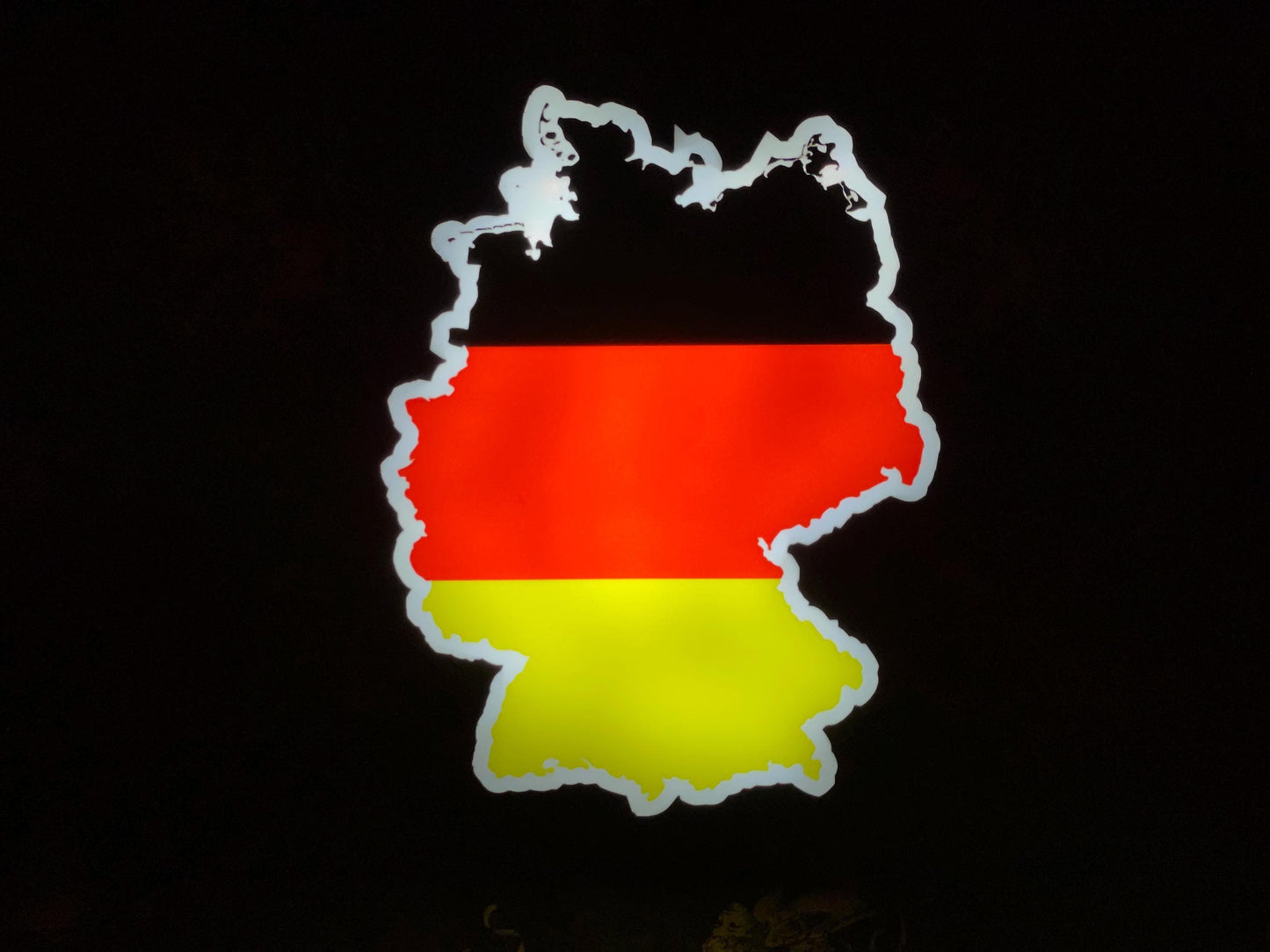 Deutschland Flagge Umriss Europa Lampe