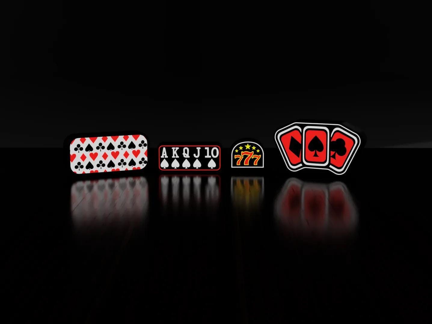 Rote Spielkarten Lampe