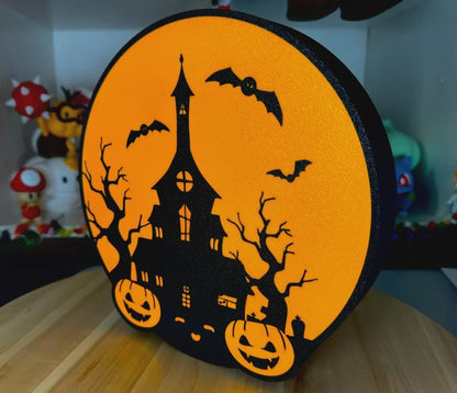 Halloween Grusel-Schloss Lampe