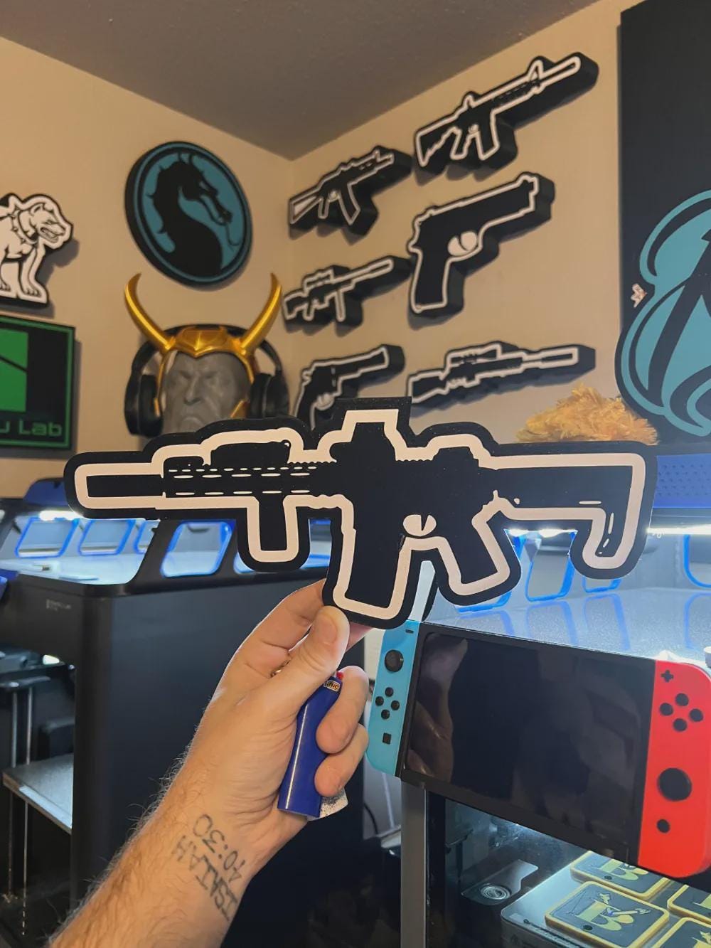 Waffe Air Soft Sturmgewehr Lampe