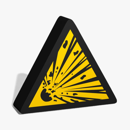 Warnung vor explosionsgefaehrlichen Stoffen Warnzeichen ASR-Zeichen Lampe