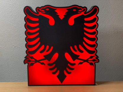 Albanien Flagge Adler Europa Lampe