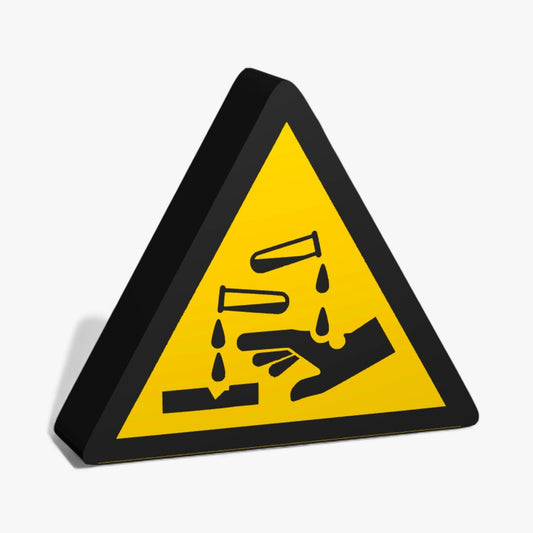 Warnung vor aetzenden Stoffen Warnzeichen ASR-Zeichen Lampe