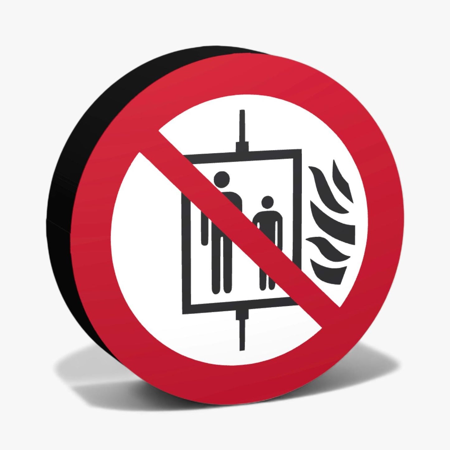 Aufzug im Brandfall nicht benutzen Verbotszeichen ASR-Zeichen Lampe