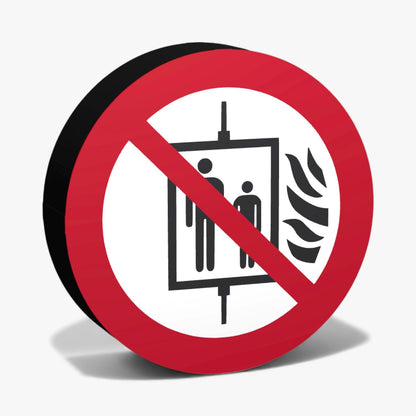 Aufzug im Brandfall nicht benutzen Verbotszeichen ASR-Zeichen Lampe