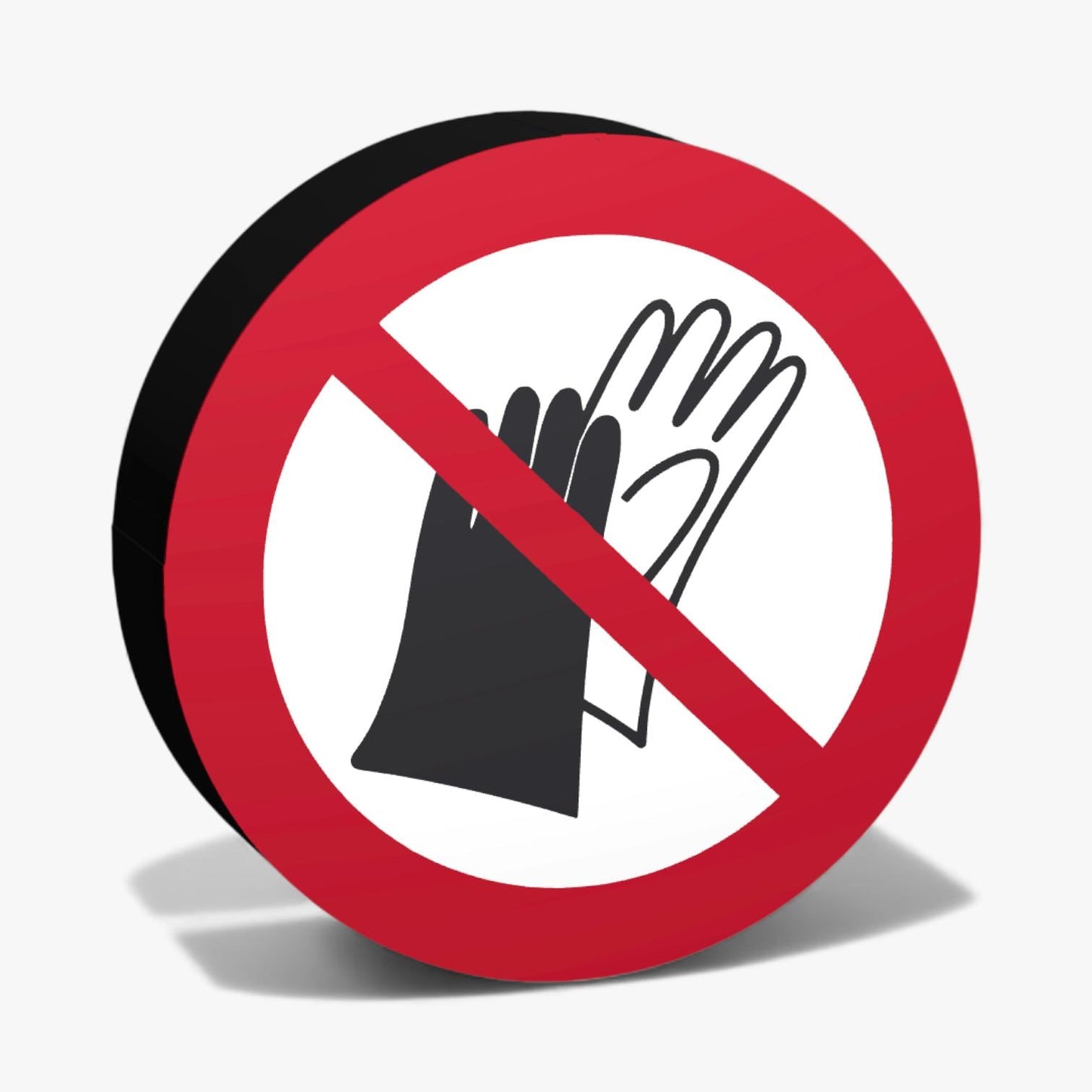 Benutzen von Handschuhen verboten Verbotszeichen ASR-Zeichen Lampe