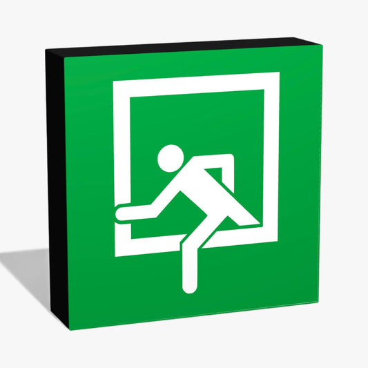 E019 Notausstieg Rettungszeichen ASR-Zeichen Lampe