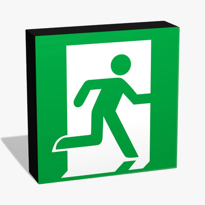 E002 Rettungsweg Notausgang rechts Rettungszeichen ASR-Zeichen Lampe