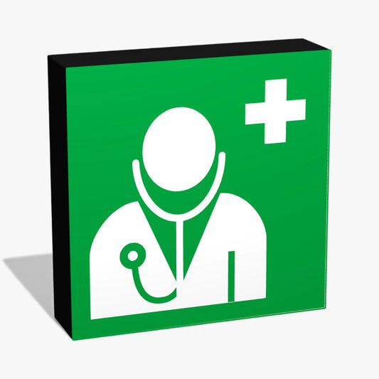 E009 Arzt Rettungszeichen ASR-Zeichen Lampe