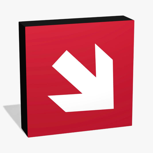 Richtungspfeil rechts unten Brandschutzzeichen ASR-Zeichen Lampe