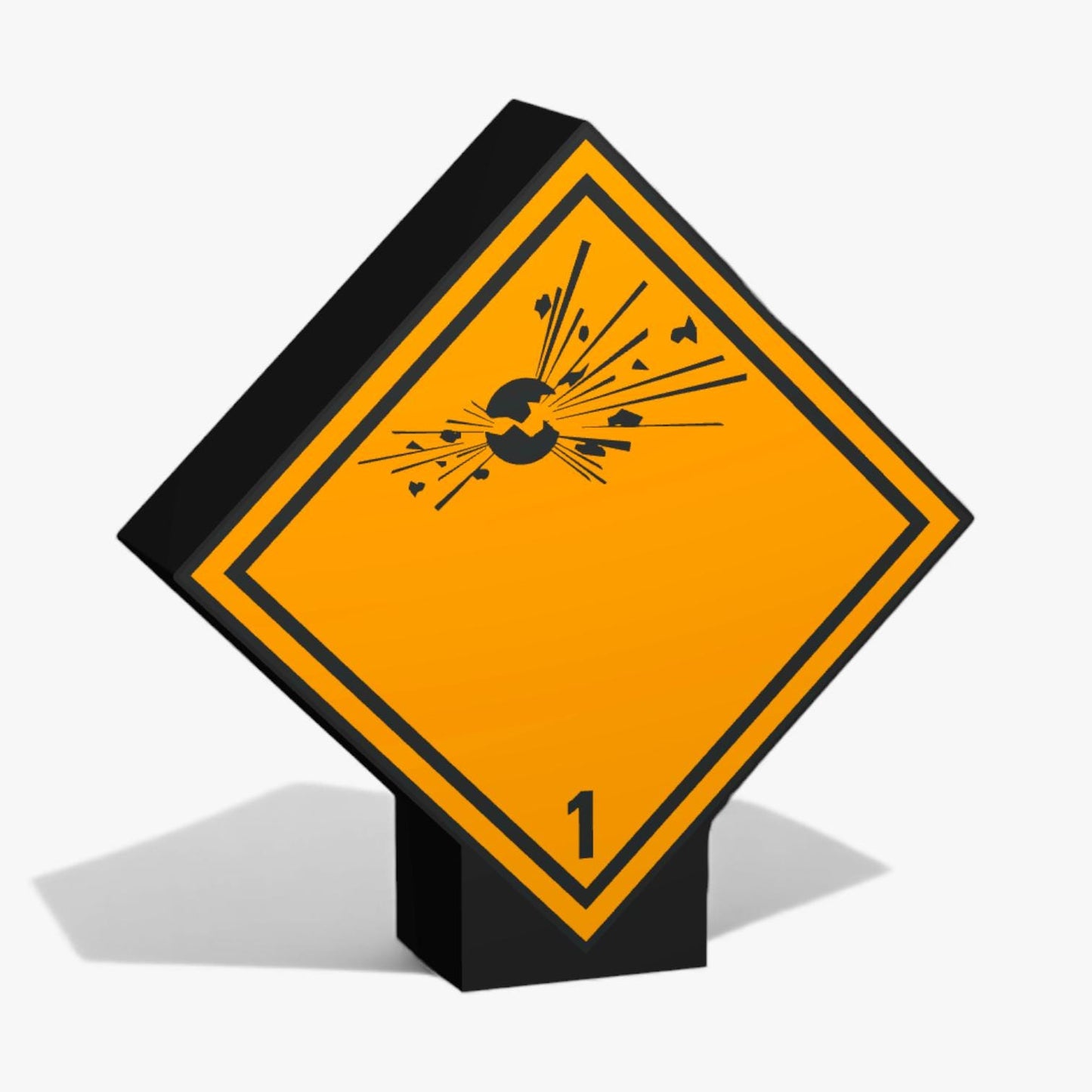 Explosive Stoffe Kennzeichnung von Gefahrenstoffen Klasse 1.1 ADR-Warntafel Lampe