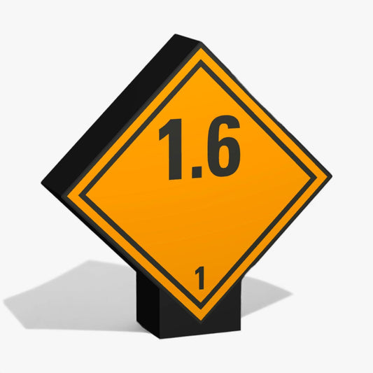 Kennzeichnung von Gefahrenstoffen Klasse 1.6 ADR-Warntafel Lampe