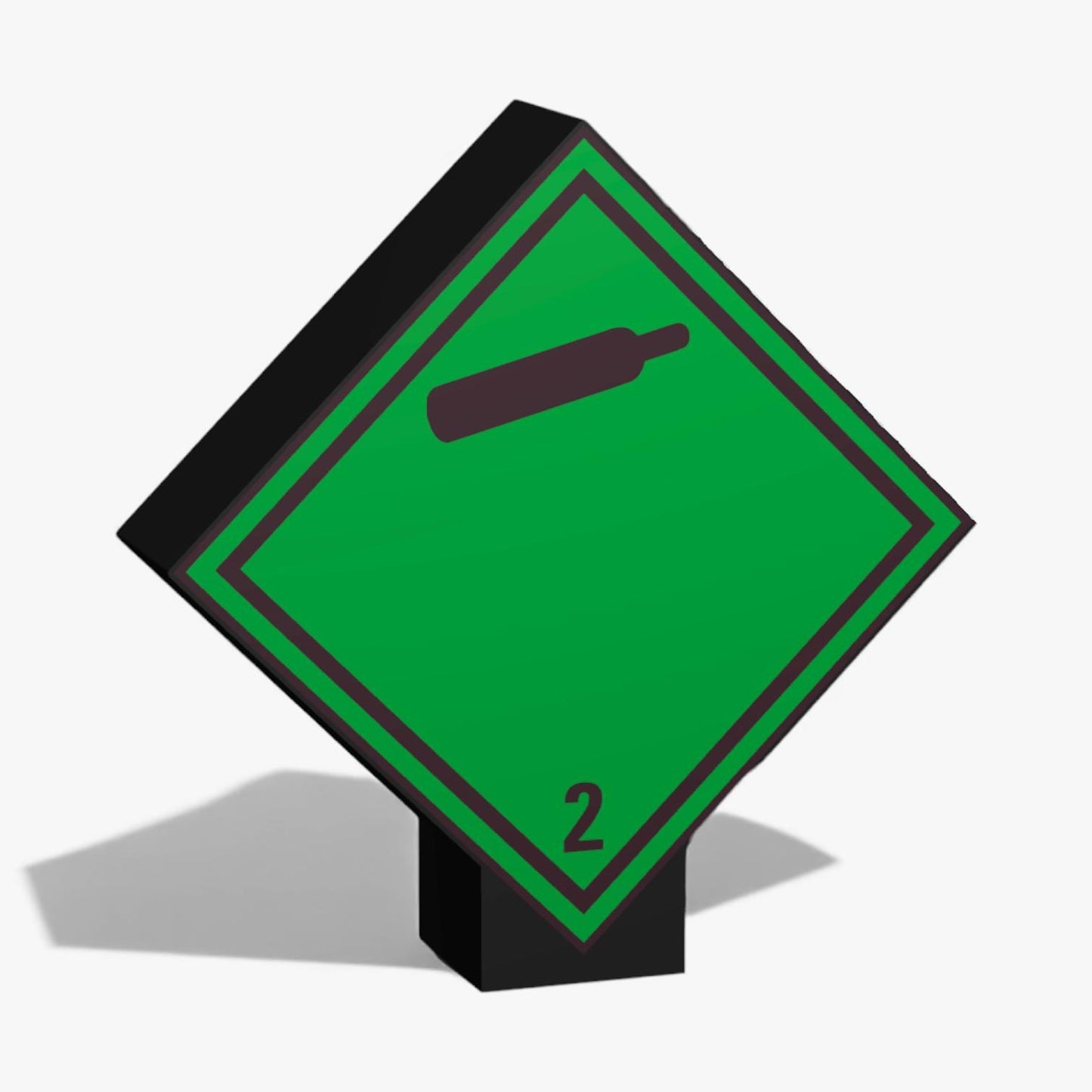 Nicht entzündbare, nicht giftige Gase Kennzeichnung von Gefahrenstoffen Klasse 2.2 ADR-Warntafel Lampe