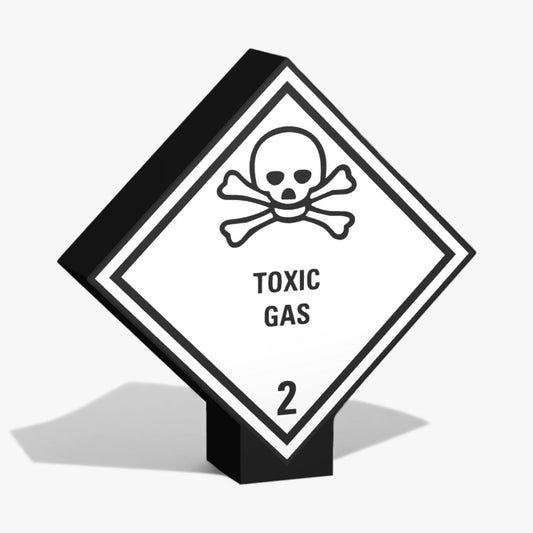 Toxic Gas Kennzeichnung von Gefahrenstoffen Klasse 2.3 ADR-Warntafel Lampe