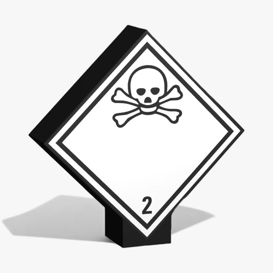 Giftige Gase Kennzeichnung von Gefahrenstoffen Klasse 2.3 ADR-Warntafel Lampe