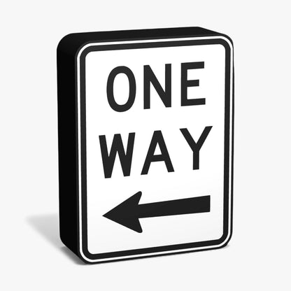 One Way (left) Australian Road Sign Lampe