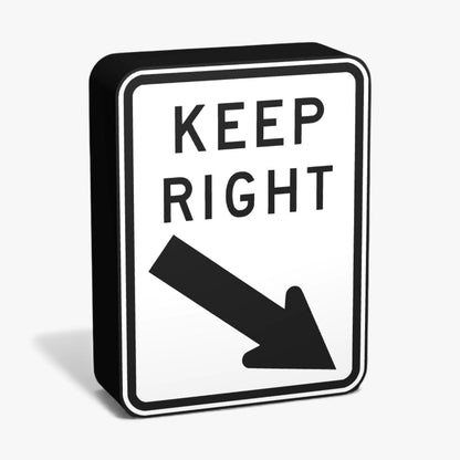 Keep Right Australian Road Sign Lampe