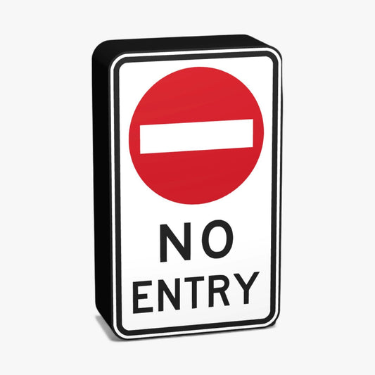 No Entry Australian Road Sign Lampe