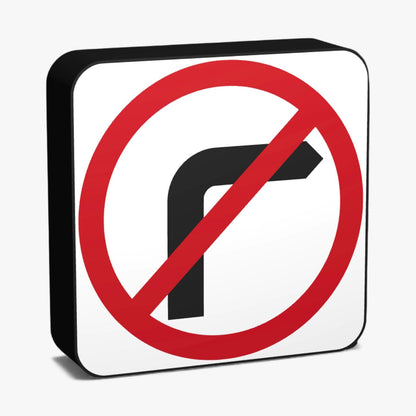 No Right Turn Australian Road Sign Lampe