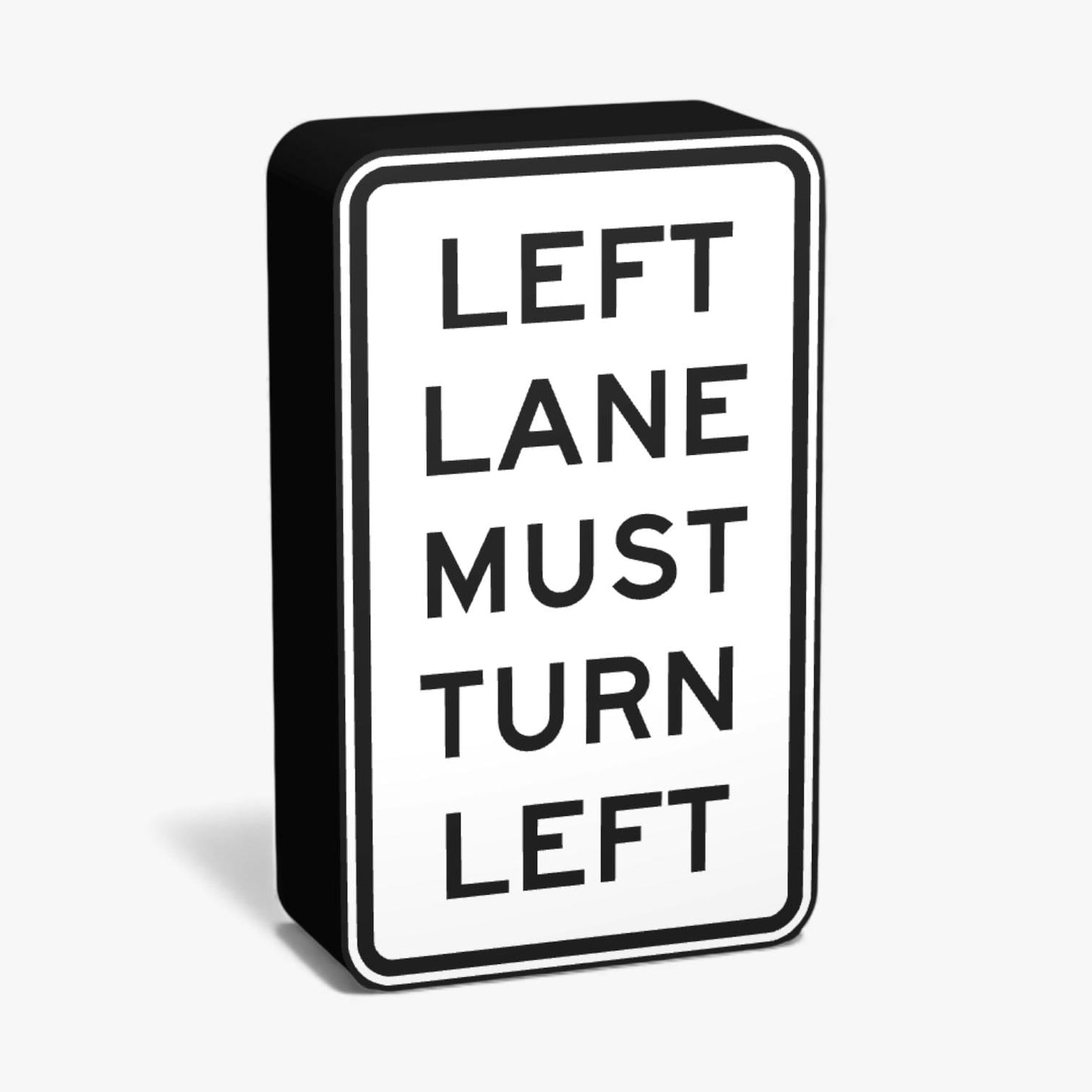 Left Lane Must Turn Left Australian Road Sign Lampe