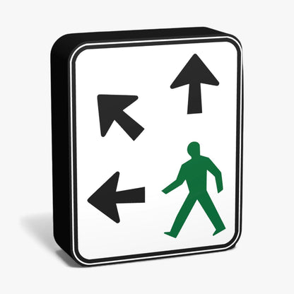 Pedestrians may Cross Diagonally Australian Road Sign Lampe