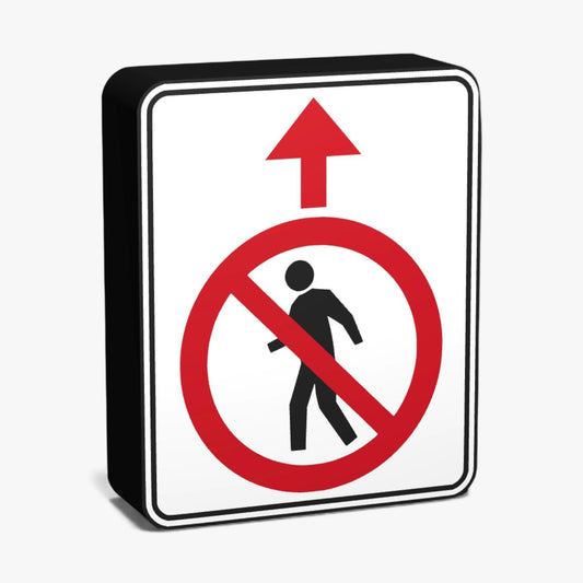 No Pedestrian Crossing Australian Road Sign Lampe