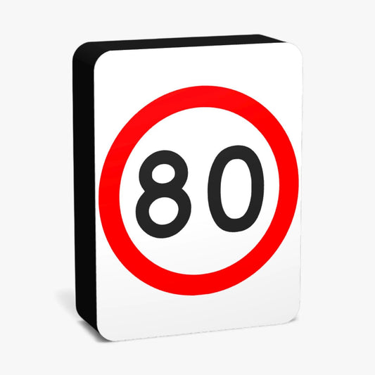 80 KMH Australian Road Sign Lampe
