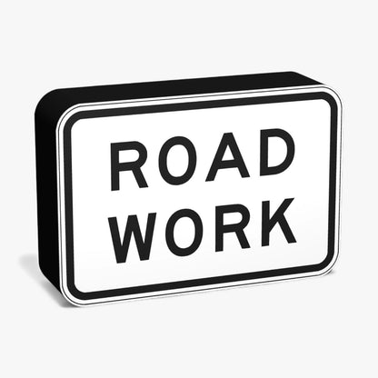 Road Work Australian Road Sign Lampe
