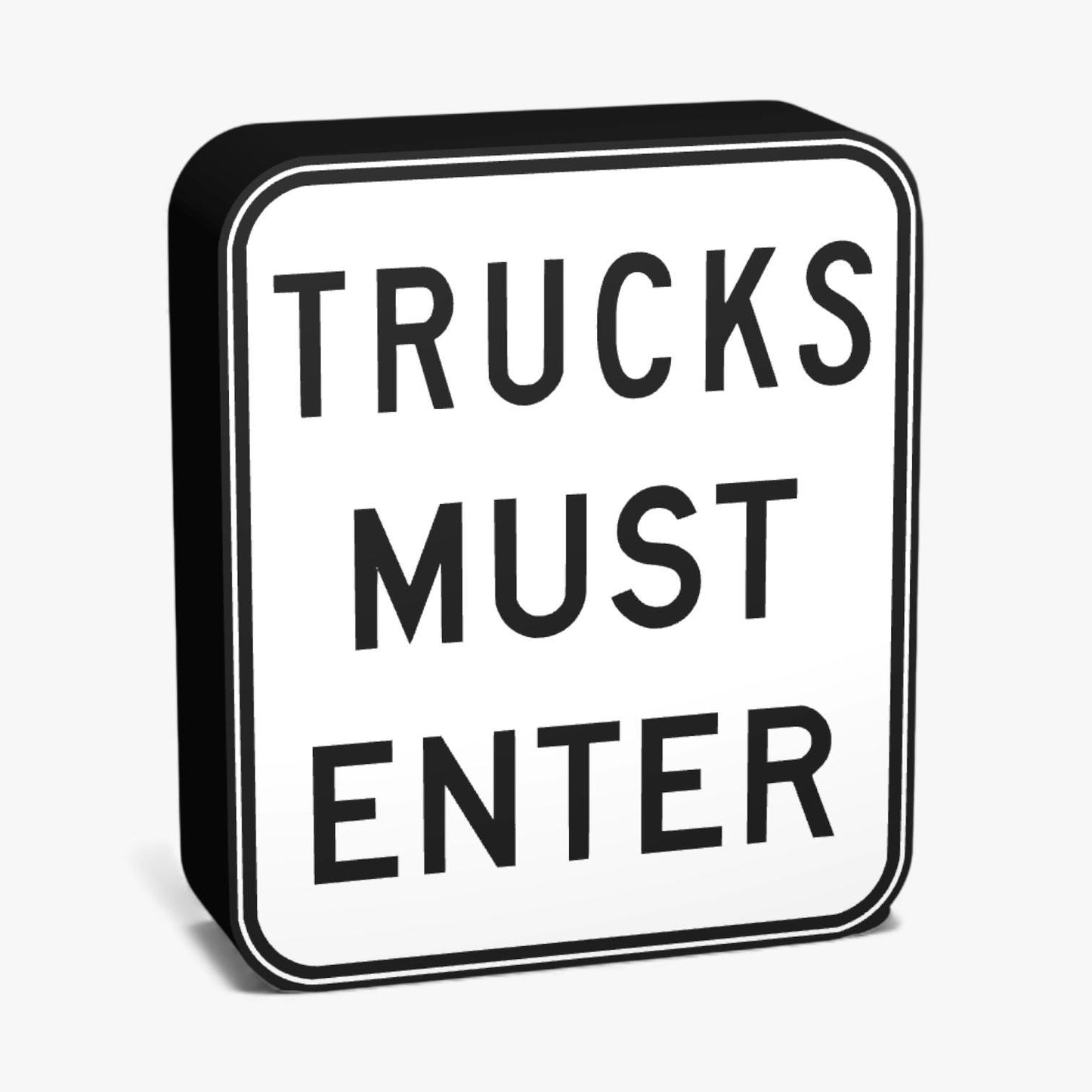 Trucks Must Enter Australian Road Sign Lampe