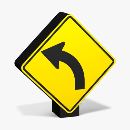 Curve to left Australian Road Sign Lampe