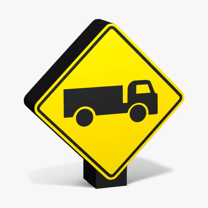 Trucks Crossing or Entering Australian Road Sign Lampe