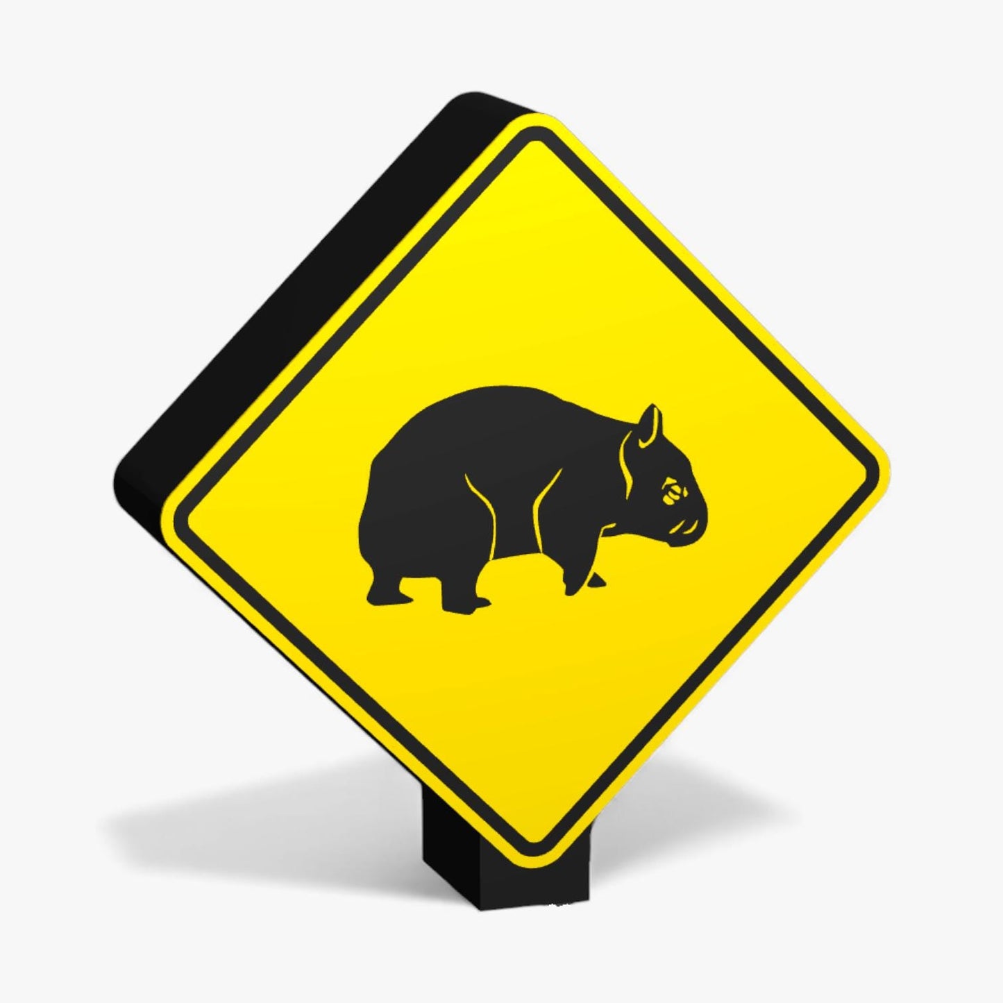 Wombats Crossing Australian Road Sign Lampe