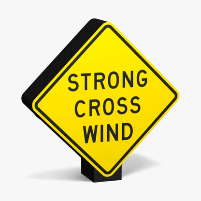 Strong Cross Wind Australian Road Sign Lampe