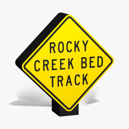 Rocky Creek Bed Track Australian Road Sign Lampe