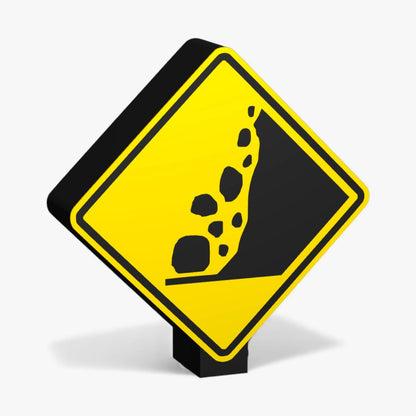 Falling Rocks right Australian Road Sign Lampe