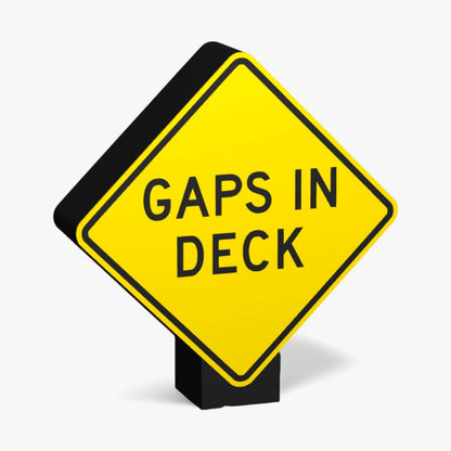 Gaps in Deck Australian Road Sign Lampe