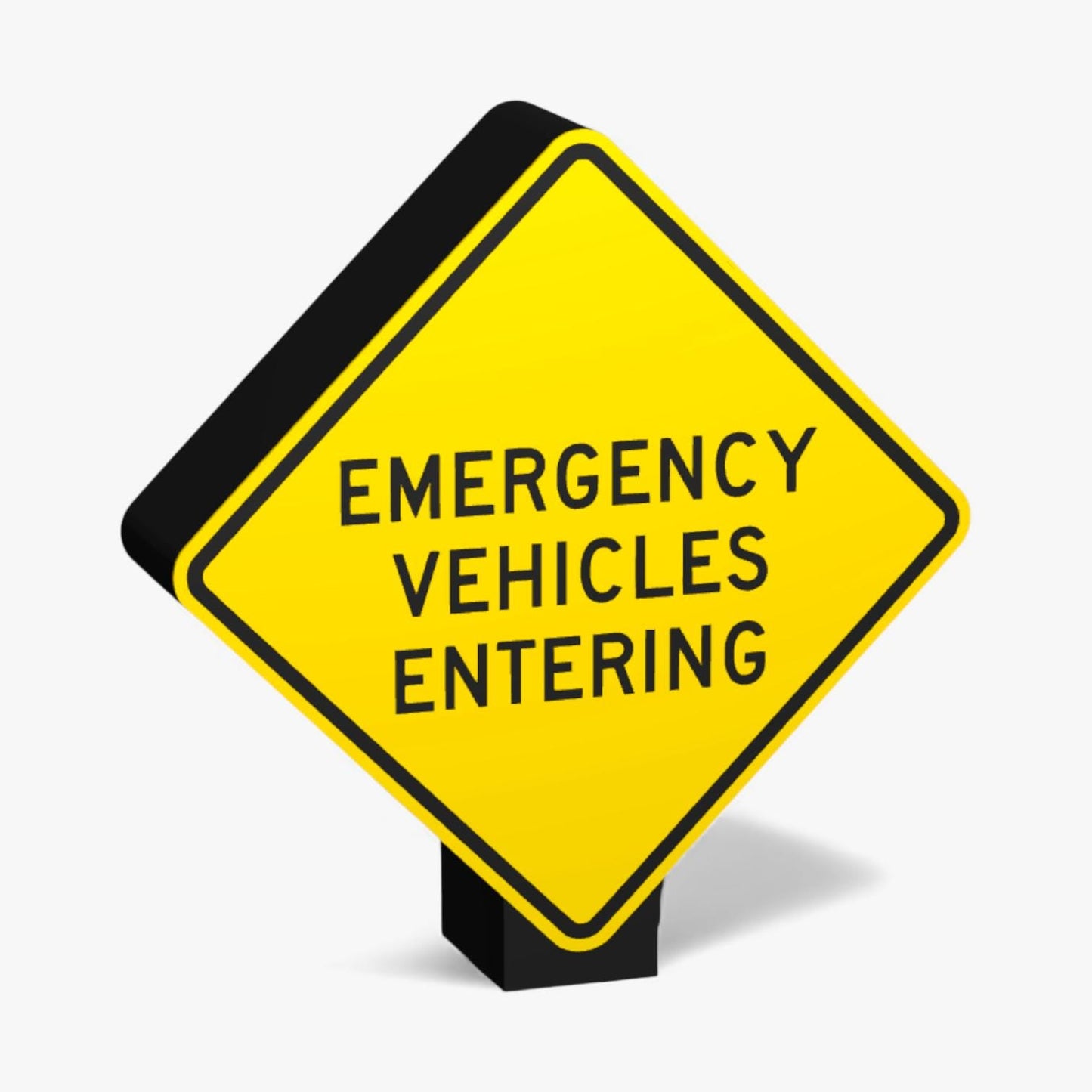Emergency Vehicles Entering Australian Road Sign Lampe
