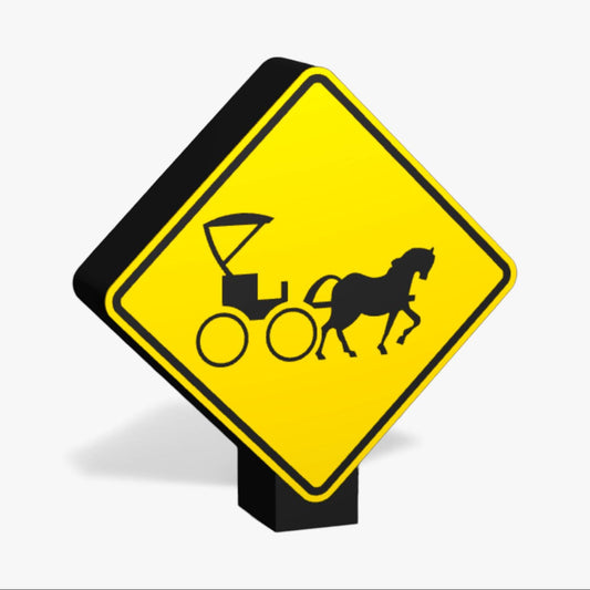 Horse-dawn vehicles Australian Road Sign Lampe