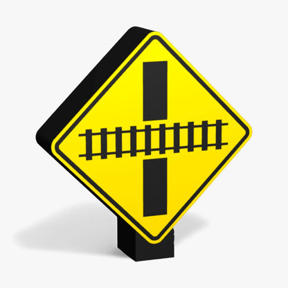 Railway Level Crossing on Road ahead Australian Road Sign Lampe