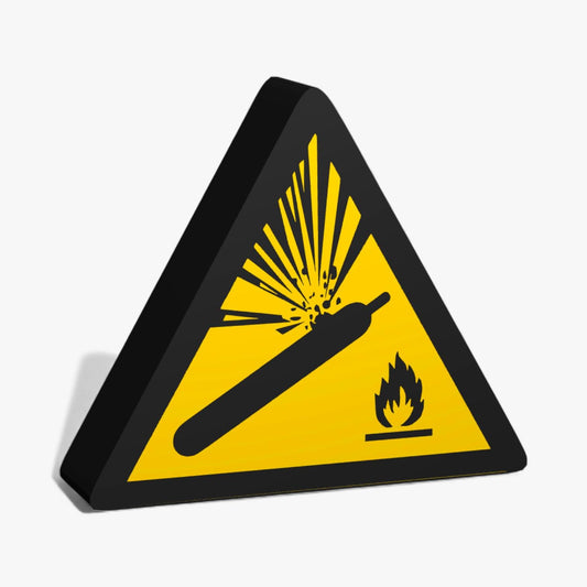 Warnung vor Glasflaschen Warnzeichen ASR-Zeichen Lampe