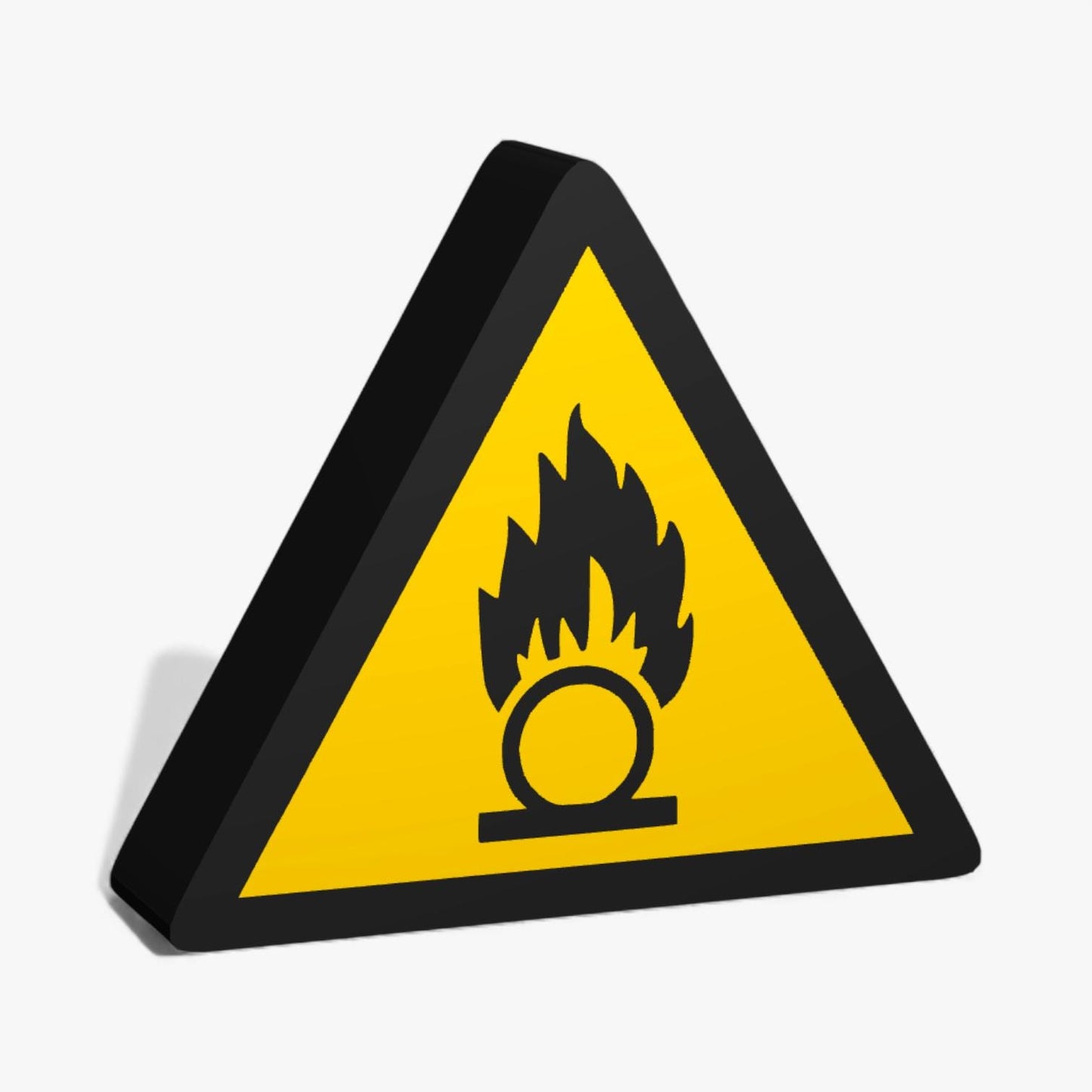 Warnung vor brandfoerdernden Stoffen Warnzeichen ASR-Zeichen Lampe