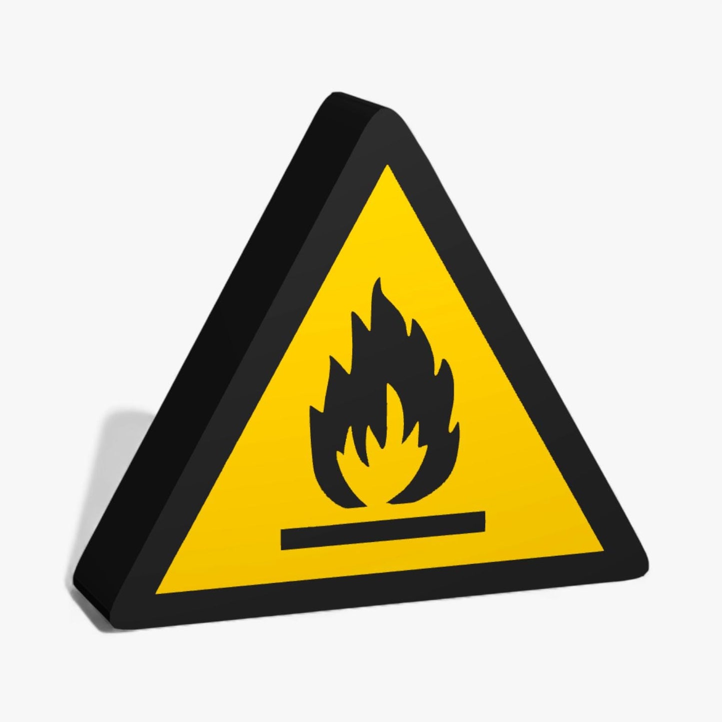 Warnung vor feuergefaehrlichen Warnzeichen ASR-Zeichen Lampe