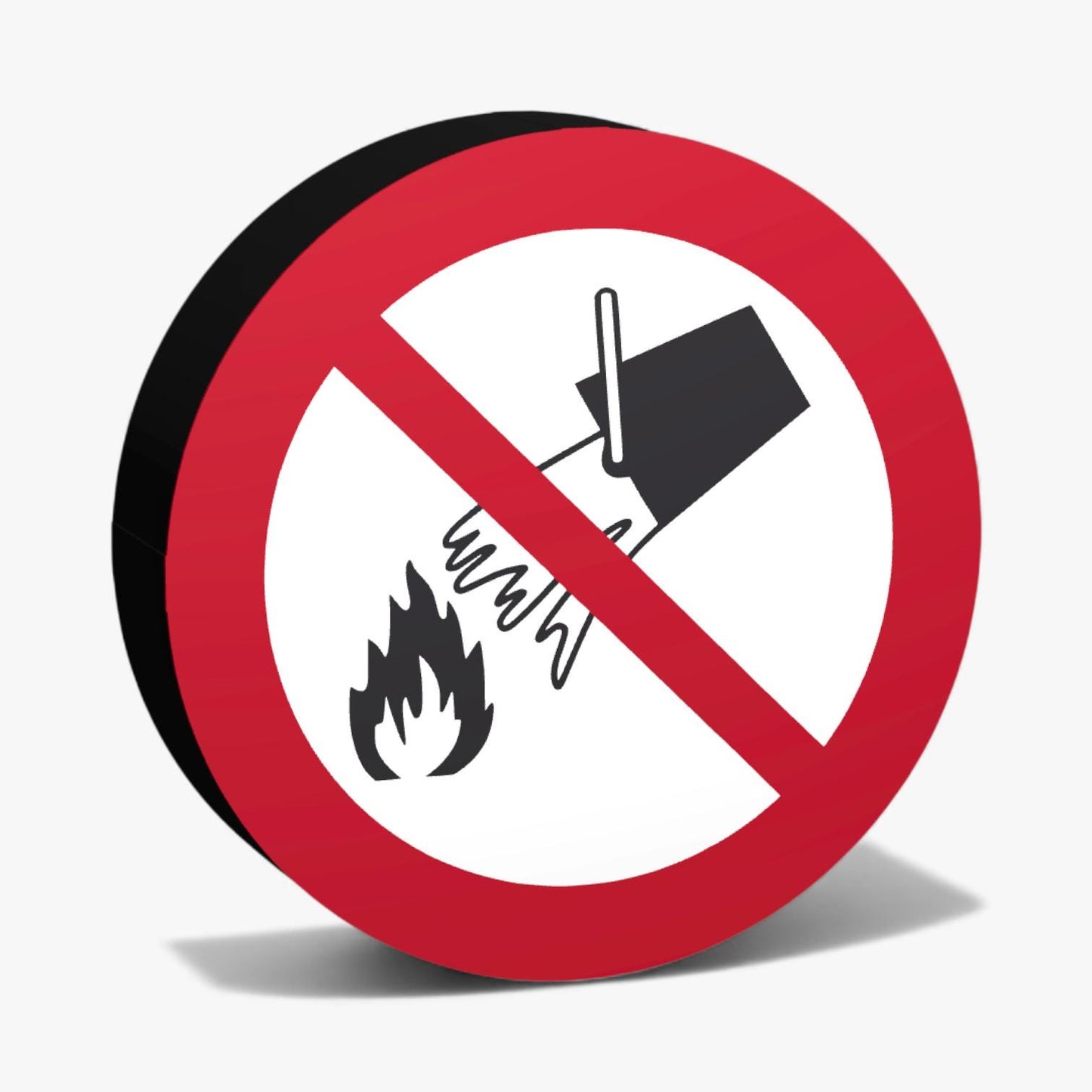 Mit Wasser loeschen verboten Verbotszeichen ASR-Zeichen Lampe