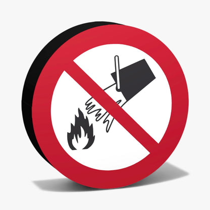 Mit Wasser loeschen verboten Verbotszeichen ASR-Zeichen Lampe