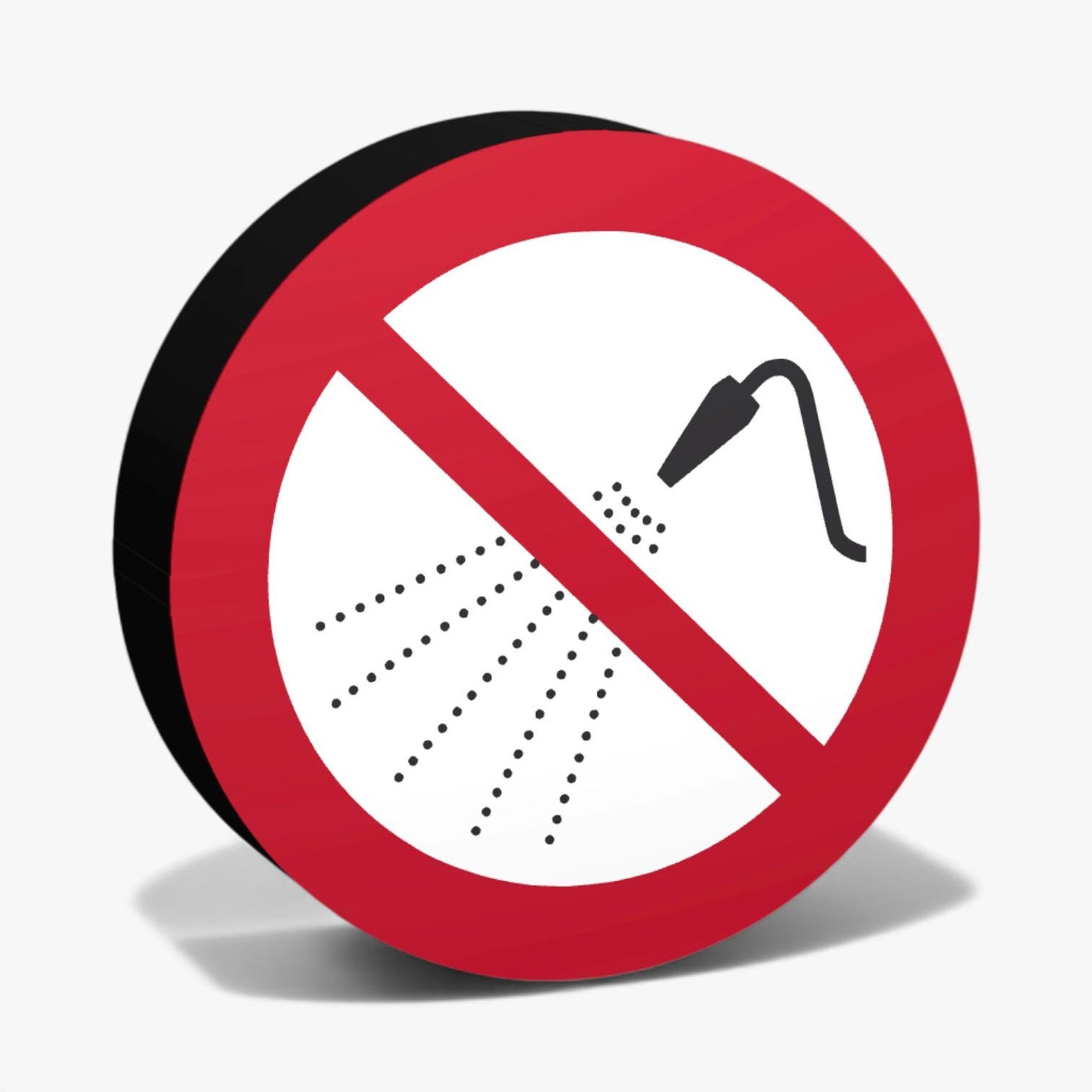 Mit Wasser spritzen verboten Verbotszeichen ASR-Zeichen Lampe