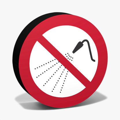 Mit Wasser spritzen verboten Verbotszeichen ASR-Zeichen Lampe