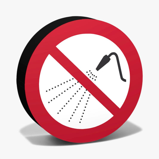 Mit Wasser spritzen verboten Verbotszeichen ASR-Zeichen Lampe